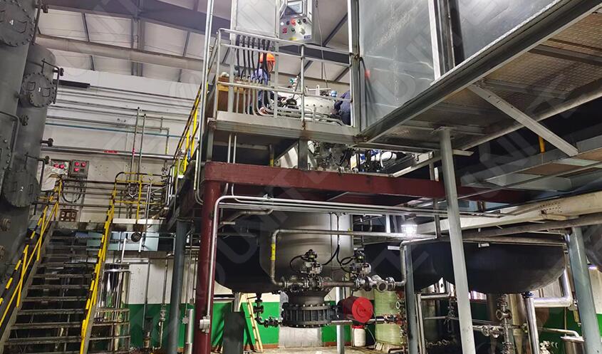 浙江省台州市高新技术产业园现代生物工程活性炭溶液固液分离项目成功运行